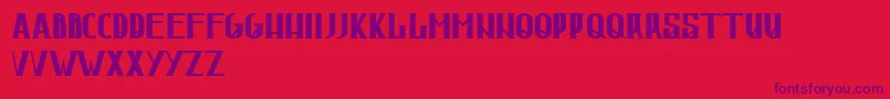 JorntRegular Font – Purple Fonts on Red Background