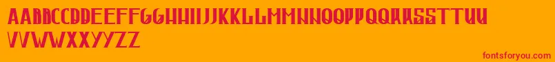 JorntRegular Font – Red Fonts on Orange Background