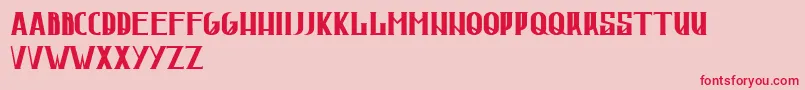 JorntRegular Font – Red Fonts on Pink Background