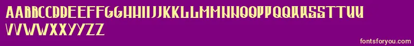 JorntRegular Font – Yellow Fonts on Purple Background