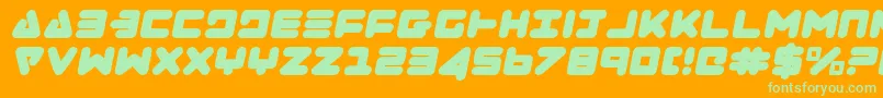 Zealoti Font – Green Fonts on Orange Background