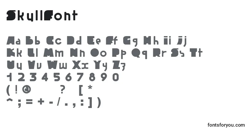 SkullFont Font – alphabet, numbers, special characters