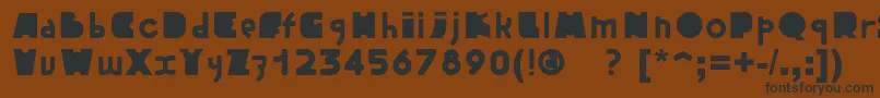 SkullFont Font – Black Fonts on Brown Background