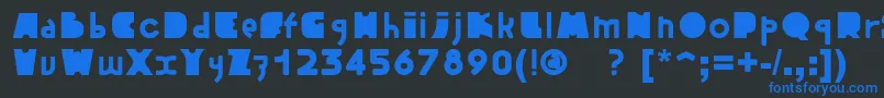 SkullFont Font – Blue Fonts on Black Background