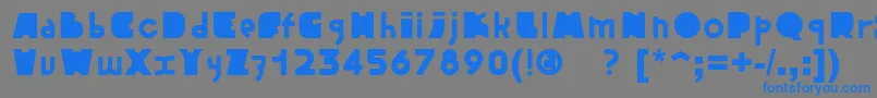 フォントSkullFont – 灰色の背景に青い文字