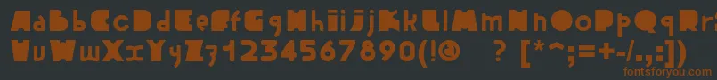 フォントSkullFont – 黒い背景に茶色のフォント