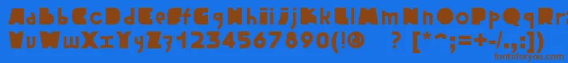 SkullFont Font – Brown Fonts on Blue Background