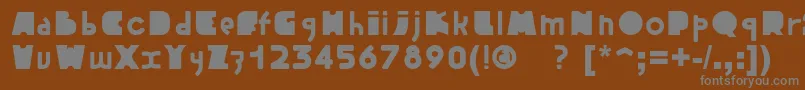 フォントSkullFont – 茶色の背景に灰色の文字