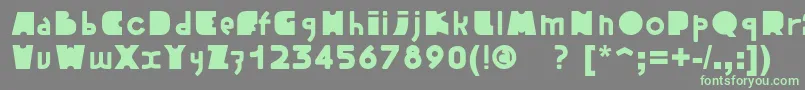 フォントSkullFont – 灰色の背景に緑のフォント