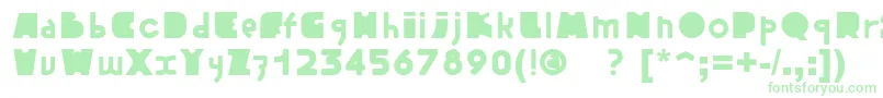 フォントSkullFont – 白い背景に緑のフォント