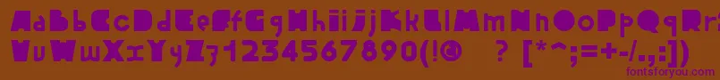 SkullFont-fontti – violetit fontit ruskealla taustalla