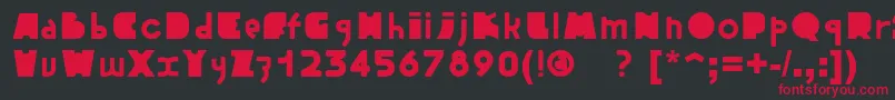 フォントSkullFont – 黒い背景に赤い文字