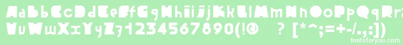 フォントSkullFont – 緑の背景に白い文字