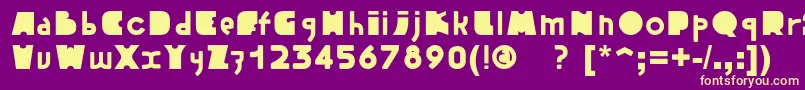 SkullFont Font – Yellow Fonts on Purple Background