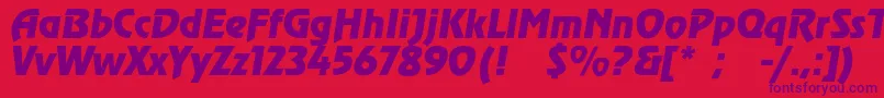 AgzeppelincItalic Font – Purple Fonts on Red Background