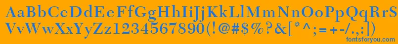 TycoonSsiSemiBold Font – Blue Fonts on Orange Background