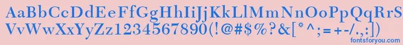 フォントTycoonSsiSemiBold – ピンクの背景に青い文字