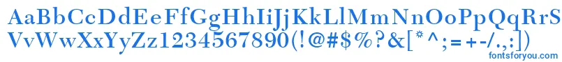 フォントTycoonSsiSemiBold – 白い背景に青い文字