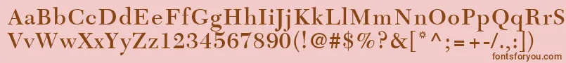 Шрифт TycoonSsiSemiBold – коричневые шрифты на розовом фоне