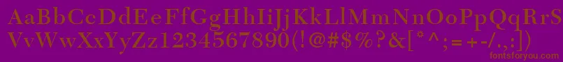 Шрифт TycoonSsiSemiBold – коричневые шрифты на фиолетовом фоне