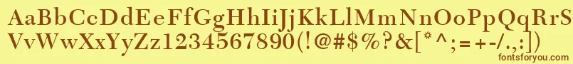 Шрифт TycoonSsiSemiBold – коричневые шрифты на жёлтом фоне