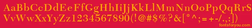 TycoonSsiSemiBold Font – Orange Fonts on Red Background