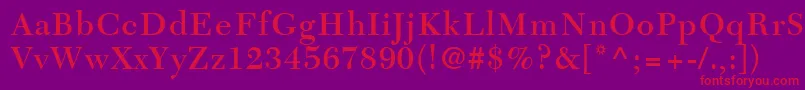 TycoonSsiSemiBold Font – Red Fonts on Purple Background