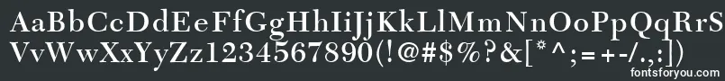 TycoonSsiSemiBold-fontti – valkoiset fontit mustalla taustalla
