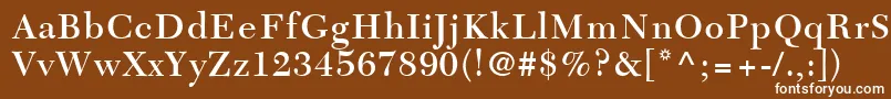 Шрифт TycoonSsiSemiBold – белые шрифты на коричневом фоне