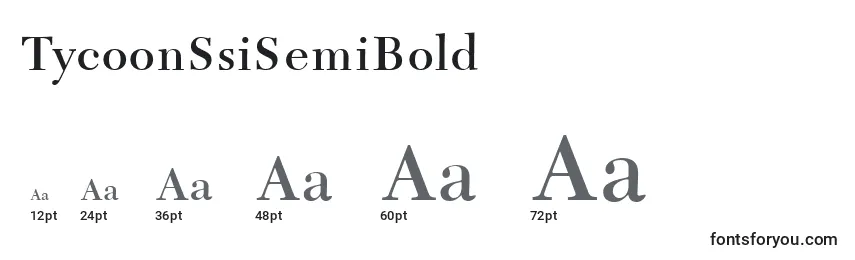TycoonSsiSemiBold Font Sizes