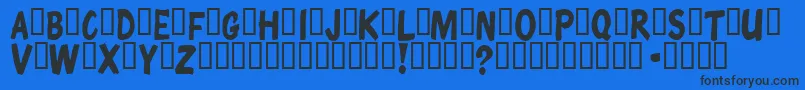 ChunkycomixSemibold-Schriftart – Schwarze Schriften auf blauem Hintergrund