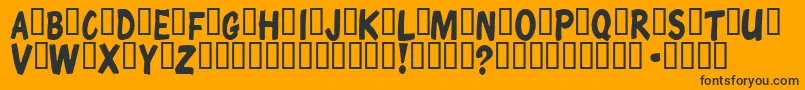 ChunkycomixSemibold Font – Black Fonts on Orange Background