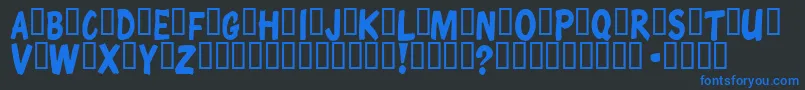 ChunkycomixSemibold Font – Blue Fonts on Black Background