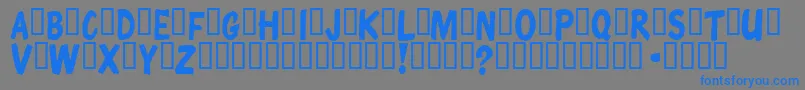 ChunkycomixSemibold Font – Blue Fonts on Gray Background