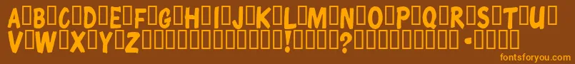 ChunkycomixSemibold Font – Orange Fonts on Brown Background