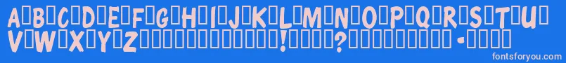 ChunkycomixSemibold Font – Pink Fonts on Blue Background