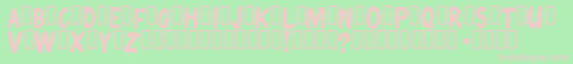 ChunkycomixSemibold Font – Pink Fonts on Green Background