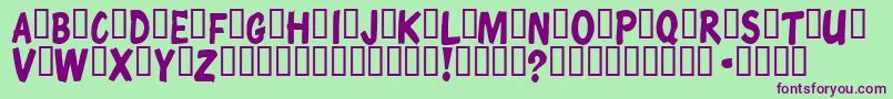 ChunkycomixSemibold Font – Purple Fonts on Green Background