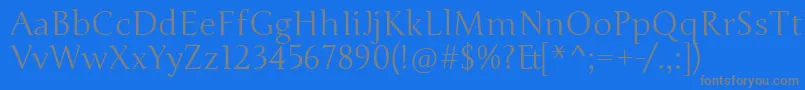 JungeRegular Font – Gray Fonts on Blue Background