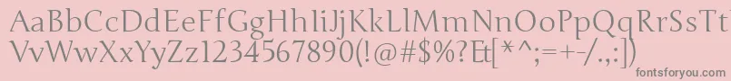 JungeRegular Font – Gray Fonts on Pink Background