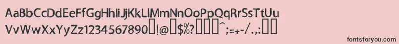 TnewproNormal Font – Black Fonts on Pink Background