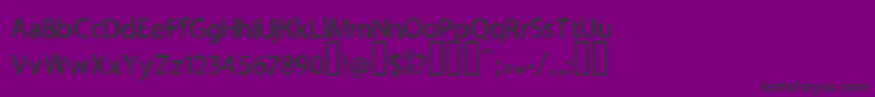 TnewproNormal-fontti – mustat fontit violetilla taustalla