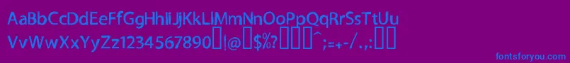 TnewproNormal Font – Blue Fonts on Purple Background