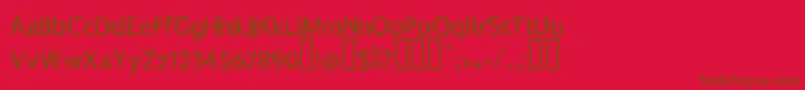 TnewproNormal Font – Brown Fonts on Red Background