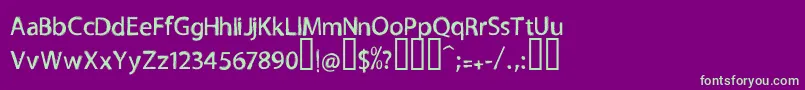 TnewproNormal Font – Green Fonts on Purple Background