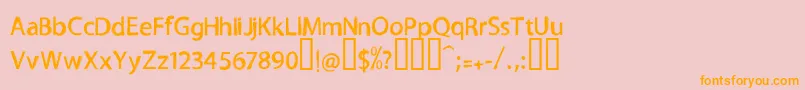 TnewproNormal Font – Orange Fonts on Pink Background