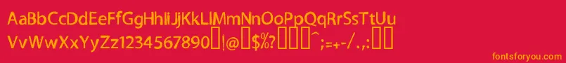 TnewproNormal Font – Orange Fonts on Red Background