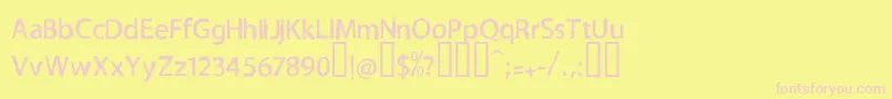 TnewproNormal Font – Pink Fonts on Yellow Background