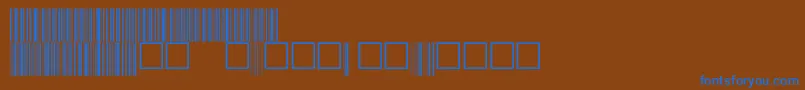 Czcionka V100028 – niebieskie czcionki na brązowym tle
