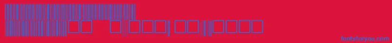 フォントV100028 – 赤い背景に青い文字